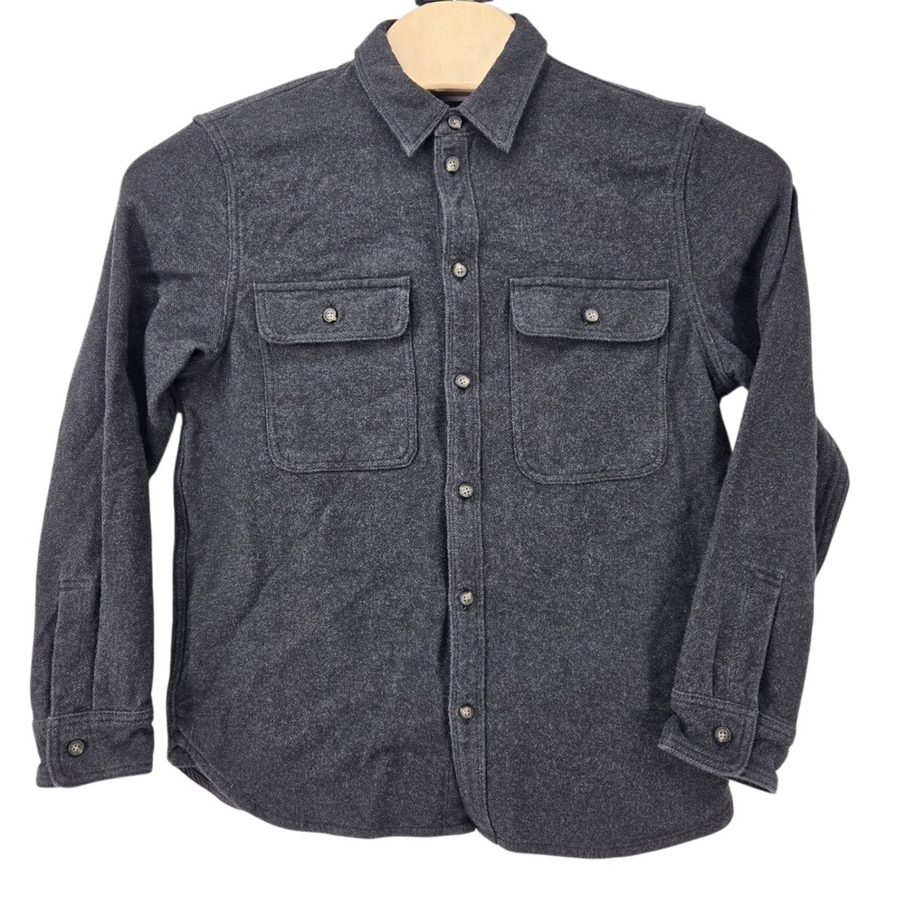 Everlane The Heavyweight Overshirt Mens Large Gray Button Organic Cotton Shacket